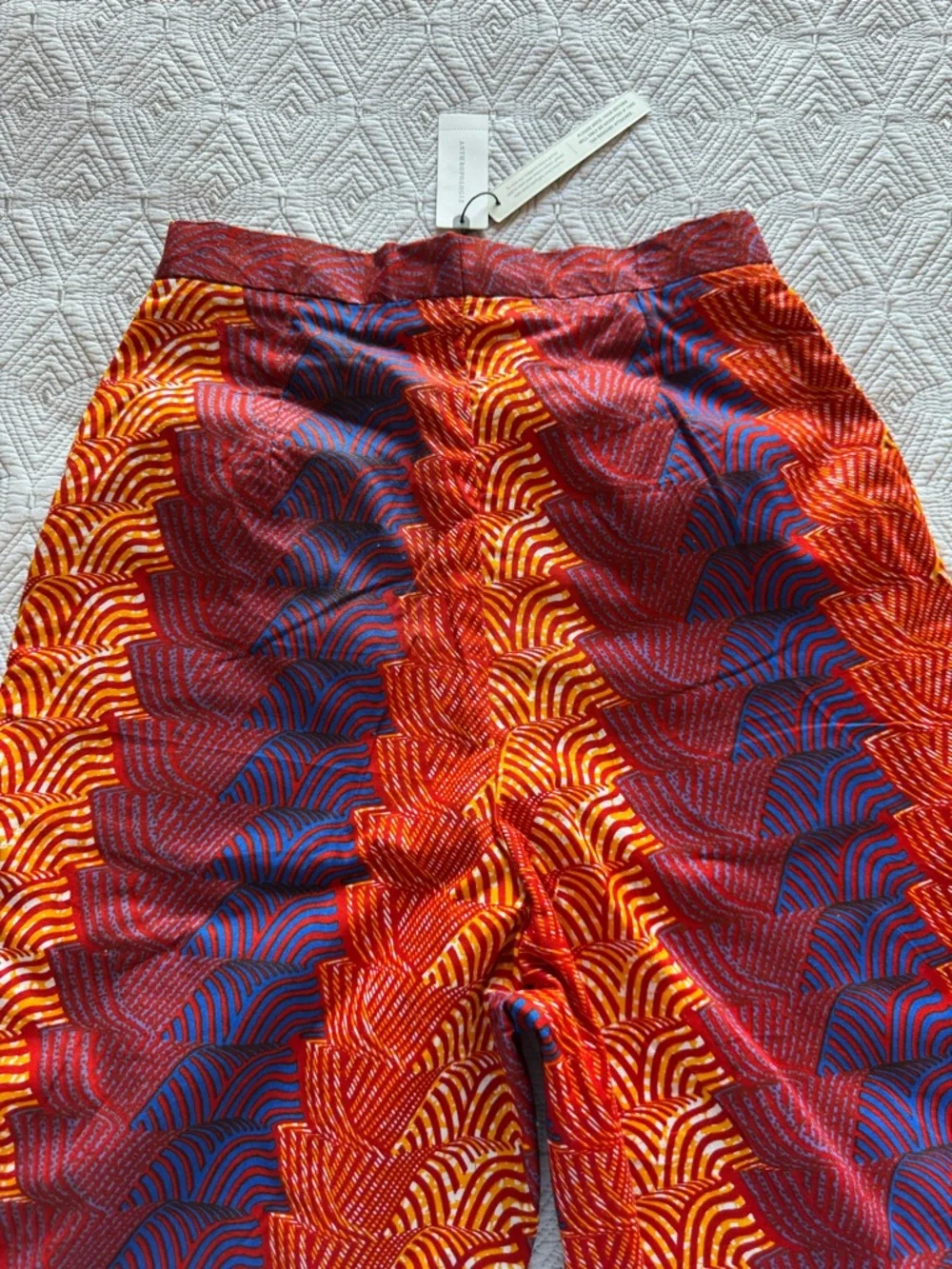 New Anthropologie SIKA Abstract-Print Wide-Leg Trousers pants Size 4 Anthro